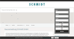 Desktop Screenshot of hausverwaltung-schmidt.de
