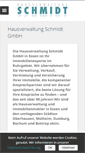 Mobile Screenshot of hausverwaltung-schmidt.de