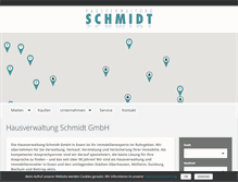 Tablet Screenshot of hausverwaltung-schmidt.de